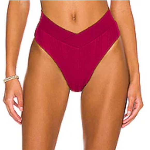 L*Space Red Bikini with Structured Top Design - Picture 2 of 5